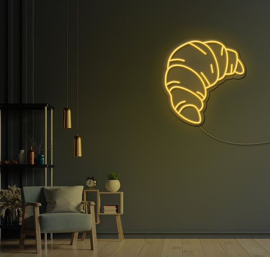 Croissant LED Neon Sign
