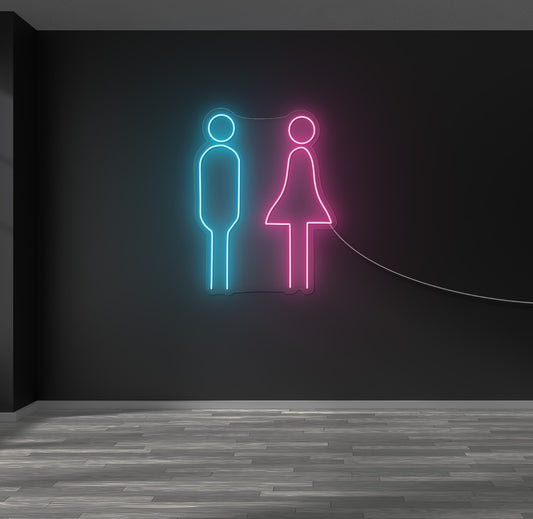 Toilet People LED Neon Sign