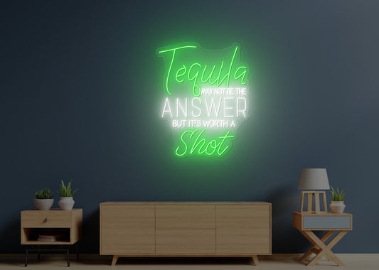 Tequila is the Answer LED Neon Sign