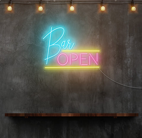 Bar Open One LED Neon Sign Bar Open One LED Neon Sign