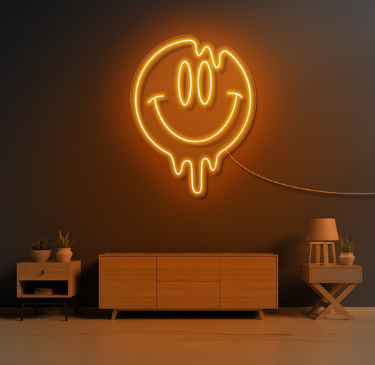 Smiley Face LED Neon Sign