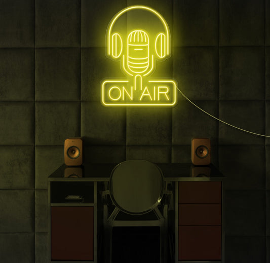 On Air Headphones LED Neon Sign