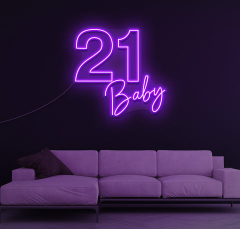 21 Baby LED Neon Sign