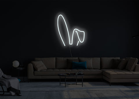 Extra Flop Bunny Ears LED Neon Sign