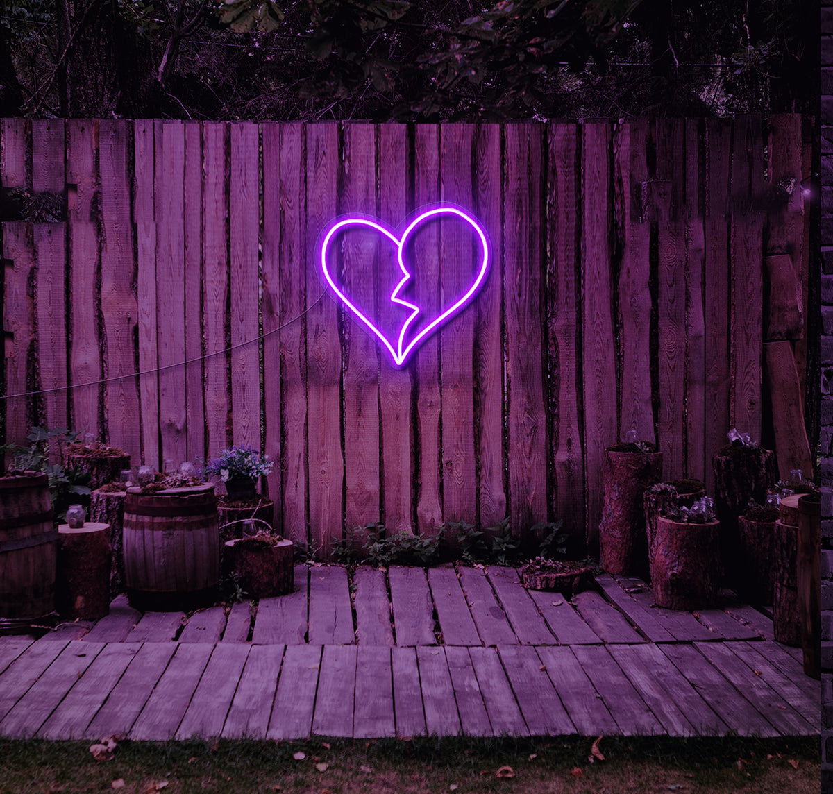 Broken Heart LED Neon Sign