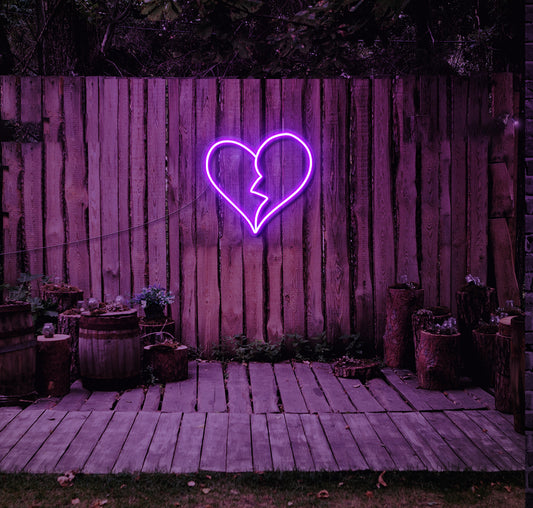 Broken Heart LED Neon Sign
