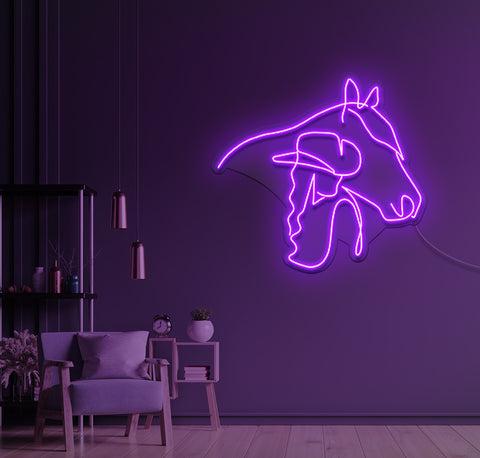 Cowboy LED Neon Sign