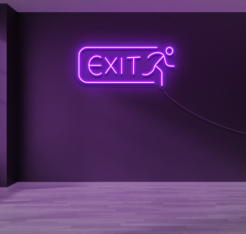 Exit Running Man LED Neon Sign