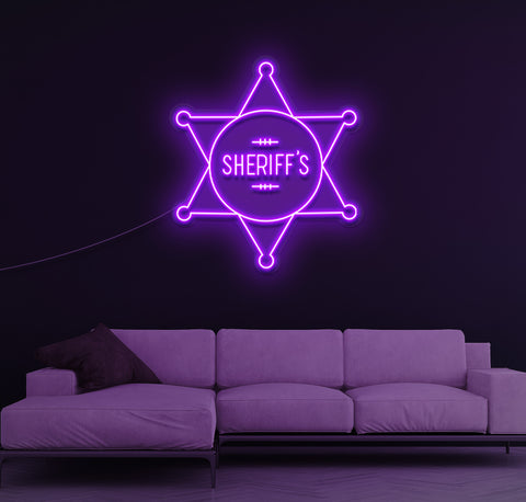 Sheriff's Badge LED Neon Sign