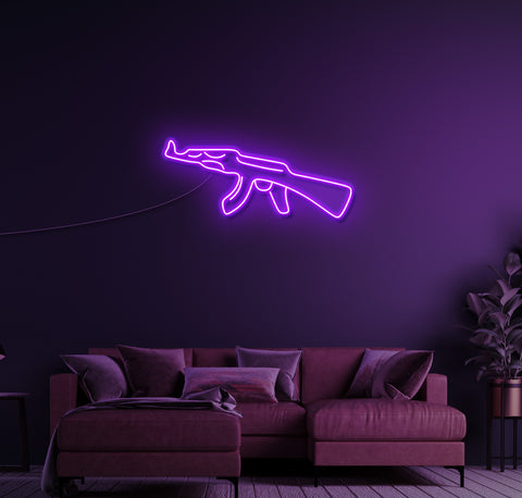 AK47 LED Neon Sign