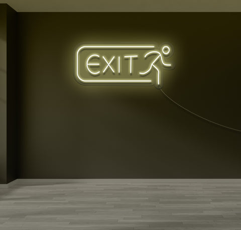 Exit Running Man LED Neon Sign