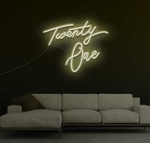 Twenty One LED Neon Sign