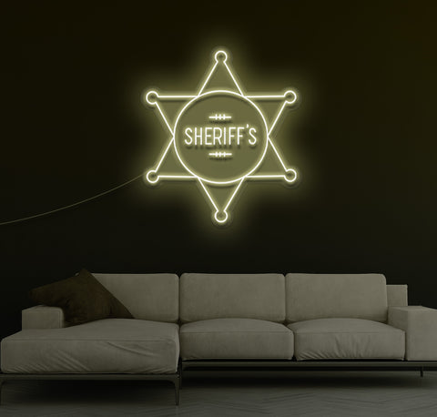 Sheriff's Badge LED Neon Sign