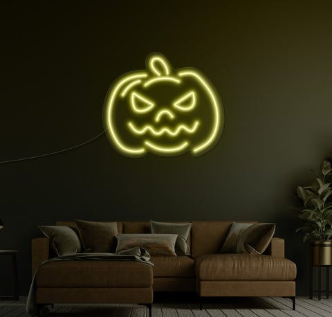 Simple Pumpkin LED Neon Sign