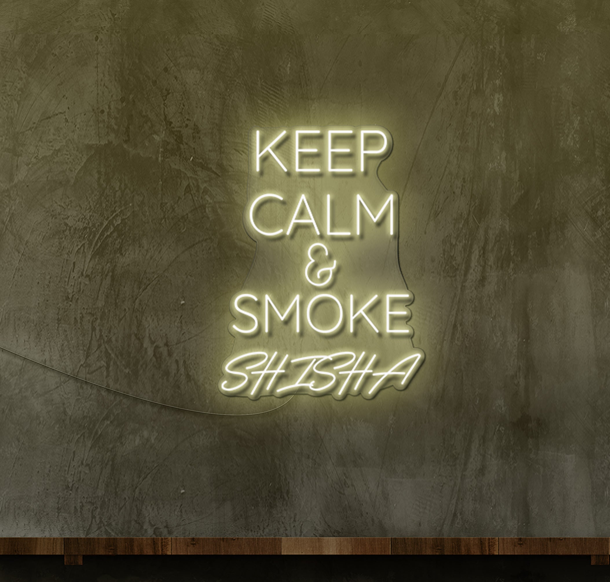 Calm Neon Sign Keep Calm and Smoke Shisha LED Neon Sign – The Neon Factory