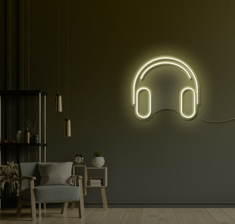 Headphones LED Neon Sign