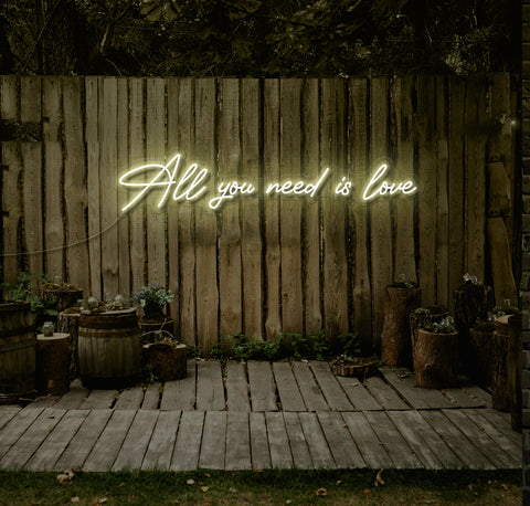 All You Need Is Love LED Neon Sign