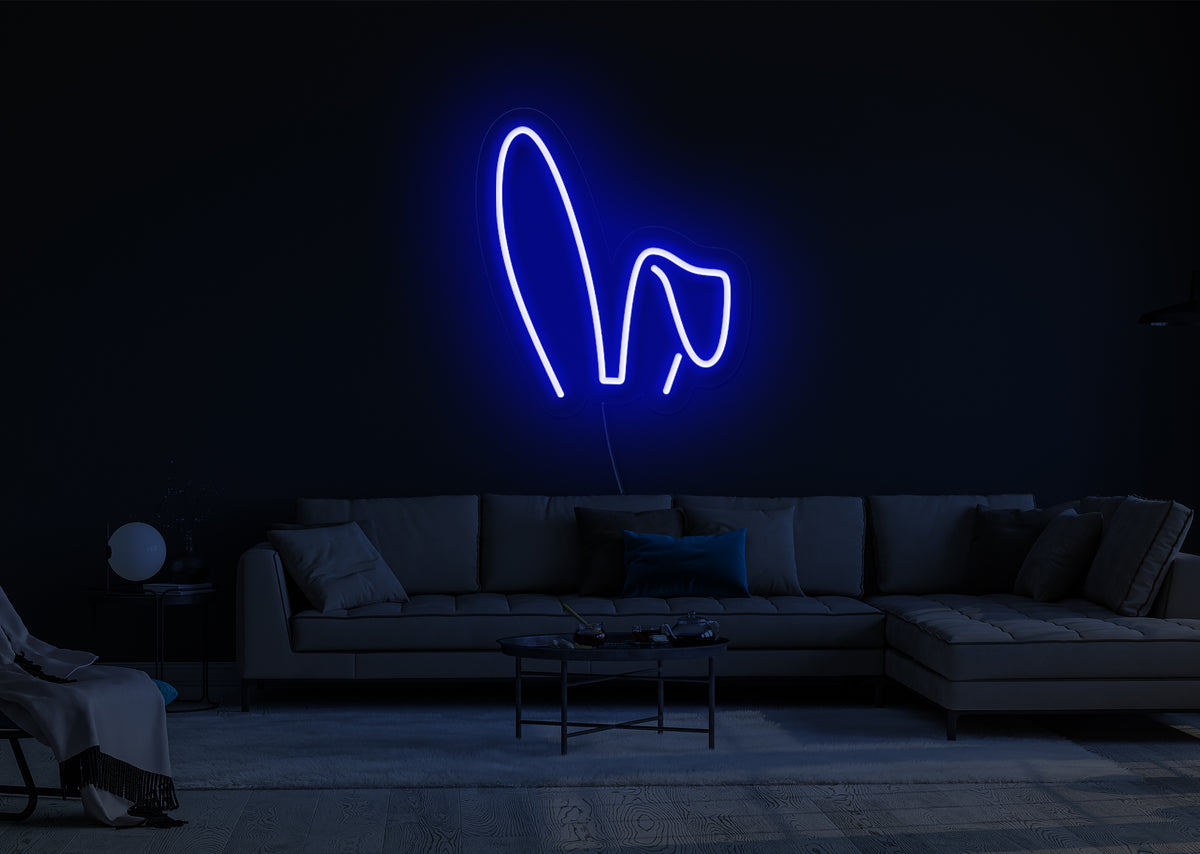 Extra Flop Bunny Ears LED Neon Sign