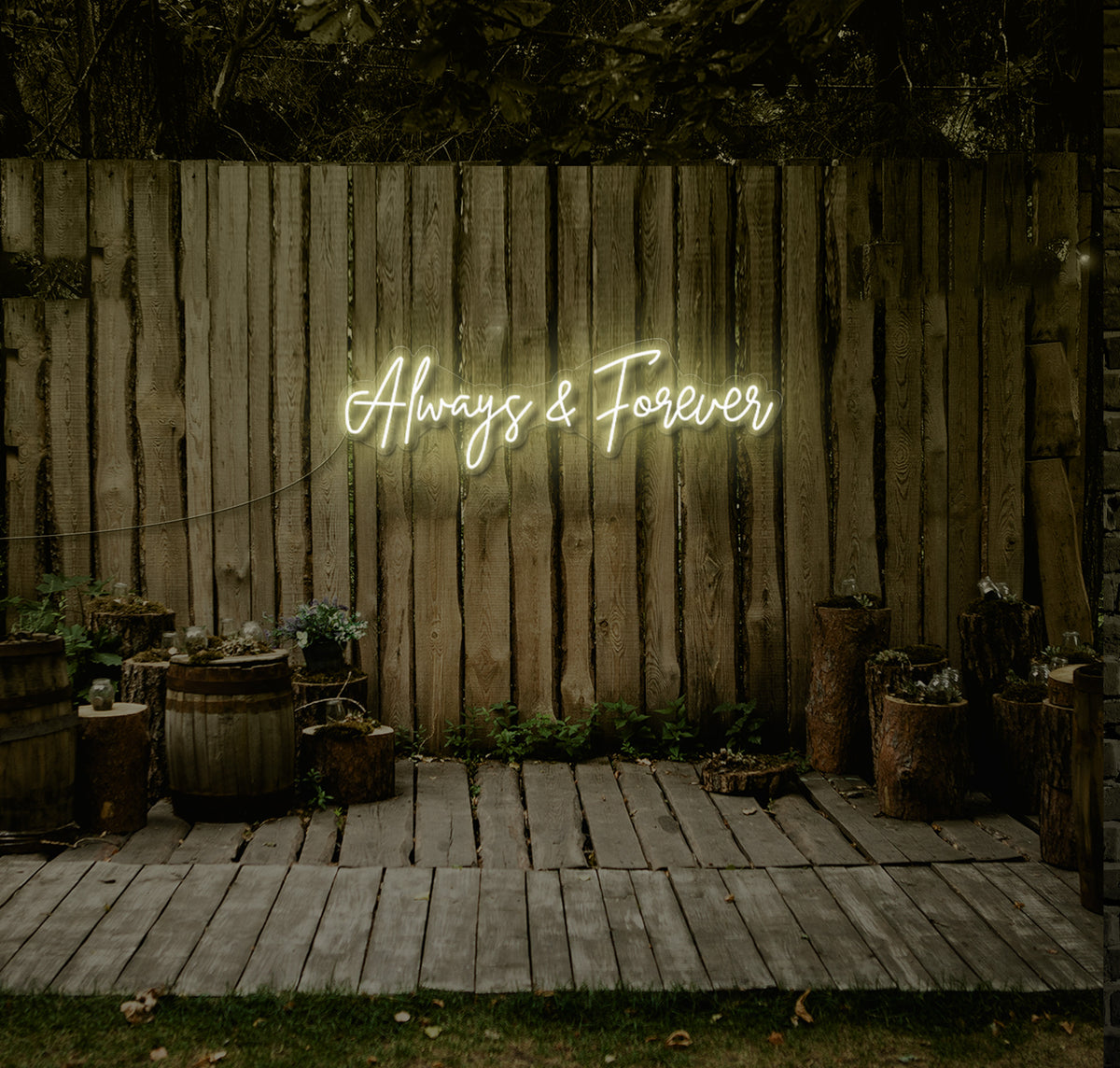 Always and Forever LED Neon Sign