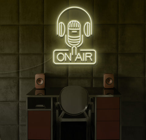 On Air Headphones LED Neon Sign