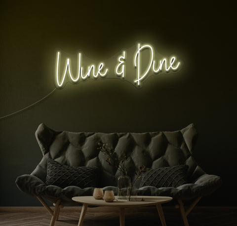 Wine and Dine LED Neon Sign