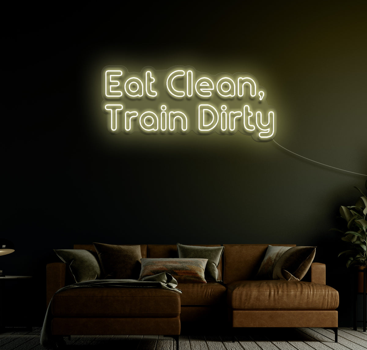 Eat Clean Train Dirty LED Neon Sign