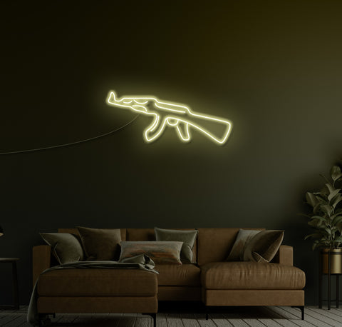 AK47 LED Neon Sign