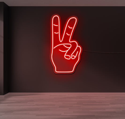 Peace Out LED Neon Sign