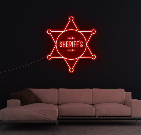 Sheriff's Badge LED Neon Sign