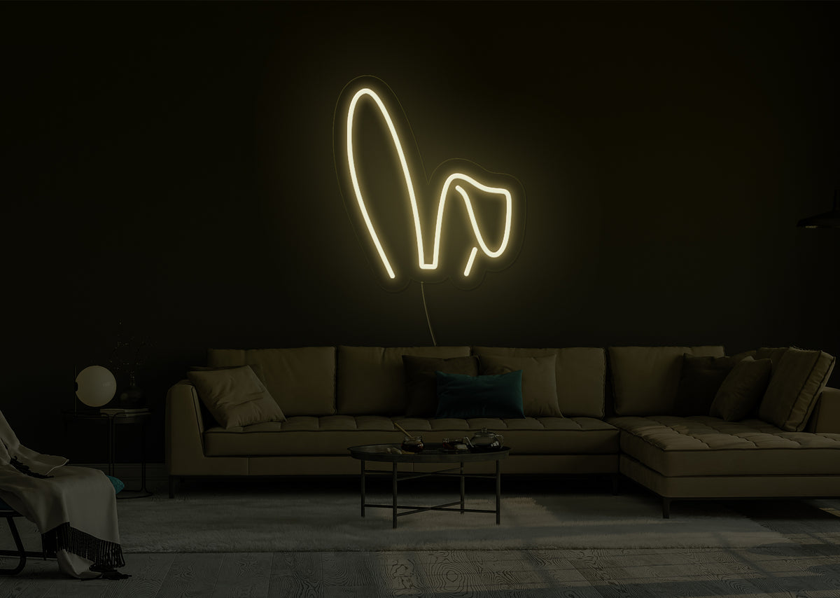Extra Flop Bunny Ears LED Neon Sign