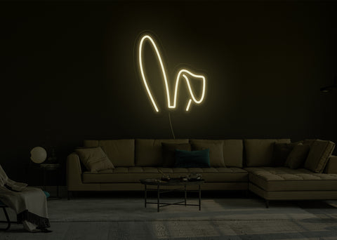 Extra Flop Bunny Ears LED Neon Sign