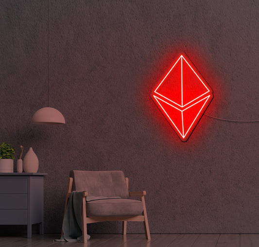 Ethereum Diamond LED Neon Sign