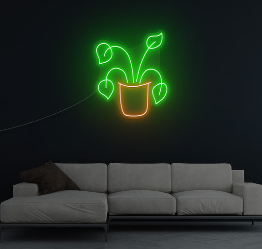 Plant Pot LED Neon Sign