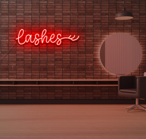 Lashes LED Neon Sign