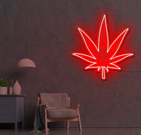 Marijuana Leaf LED Neon Sign