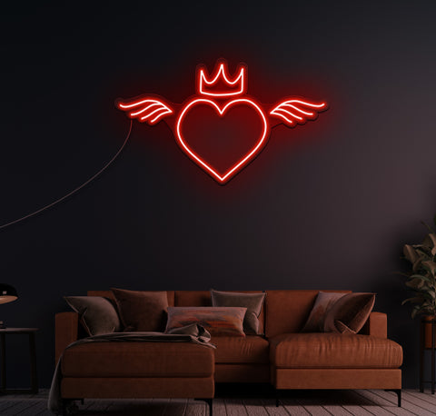 Angel Heart LED Neon Sign