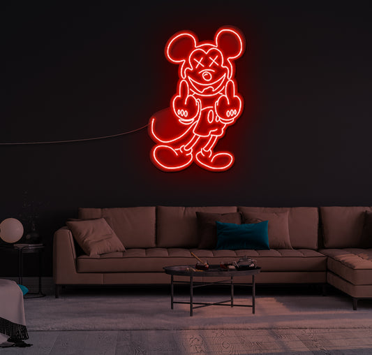 Angry Mickey LED Neon Sign