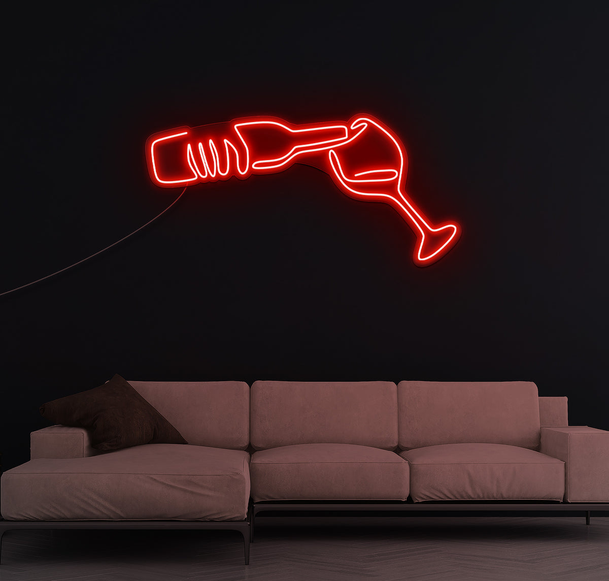 Fill My Glass LED Neon Sign