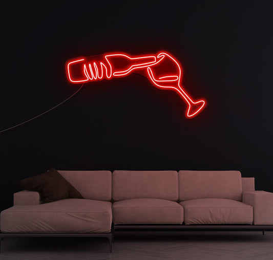 Fill My Glass LED Neon Sign