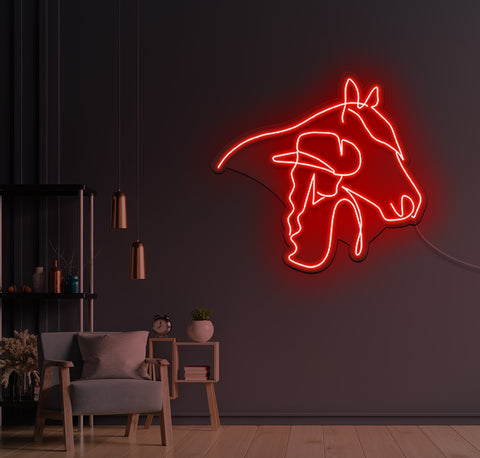 Cowboy LED Neon Sign