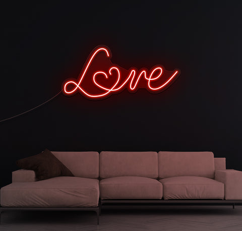 Red Love LED Neon Sign