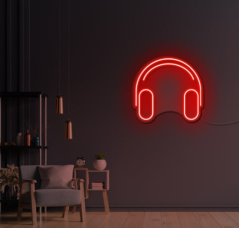 Headphones LED Neon Sign