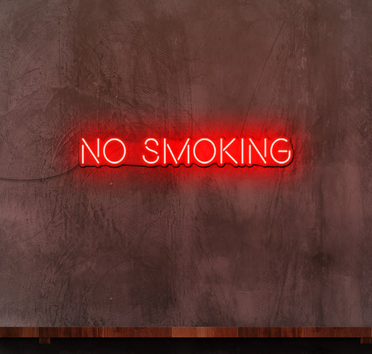 No Smoking Old School LED Neon Sign