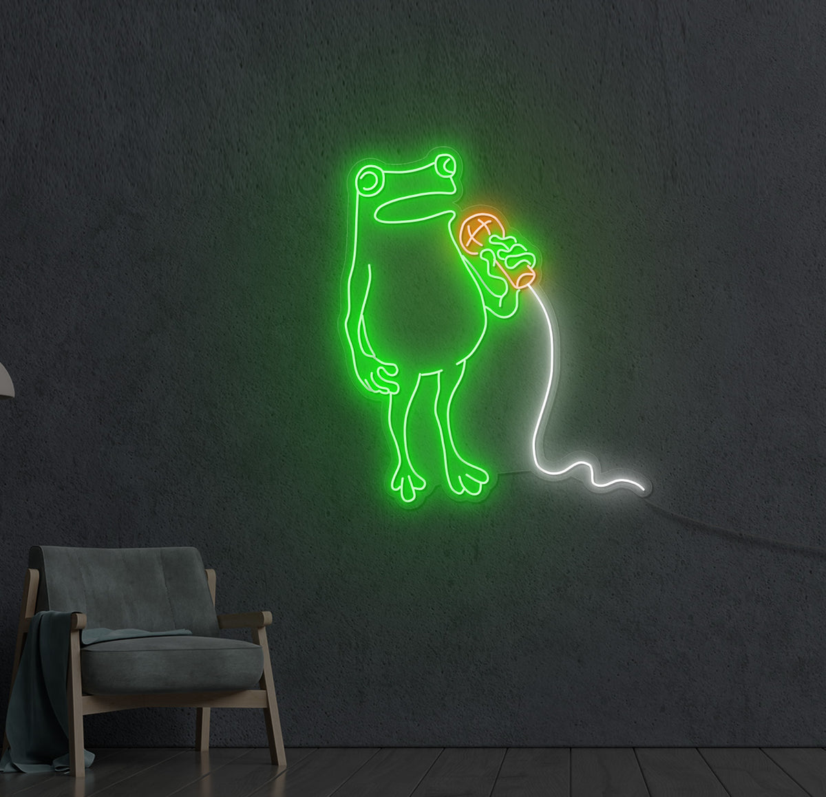 Karaoke Frog LED Neon Sign