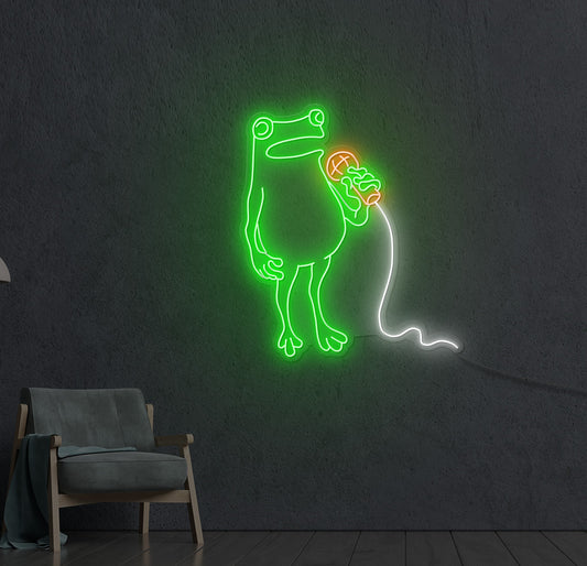 Karaoke Frog LED Neon Sign