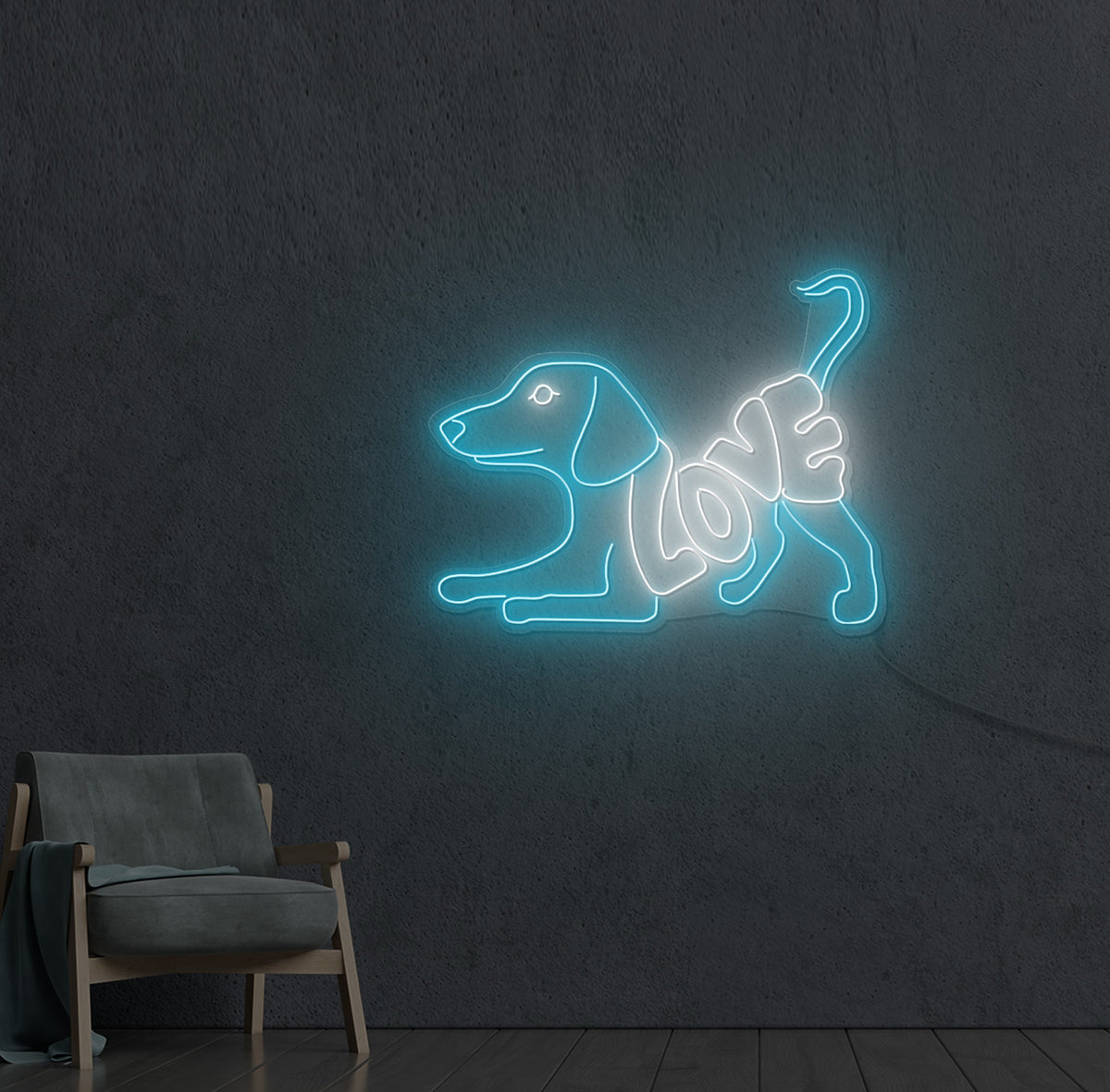 Led Sign Dog Dog Love LED Neon Sign – The Neon Factory Australia