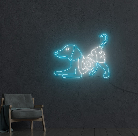 Dog Love LED Neon Sign