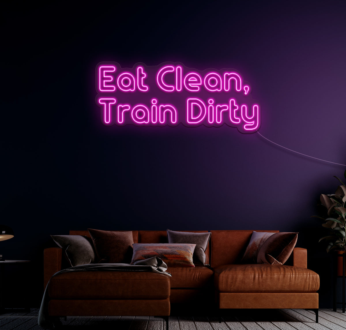 Eat Clean Train Dirty LED Neon Sign