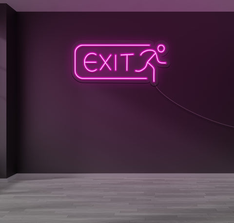 Exit Running Man LED Neon Sign