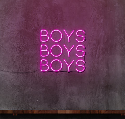 Boys, Boys, Boys Neon Sign โ The Neon Factory